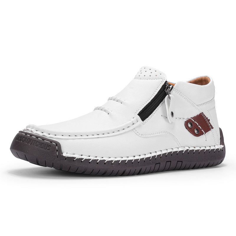 Men’s Handmade Premium Leather Slip-On Outdoor Work Boots