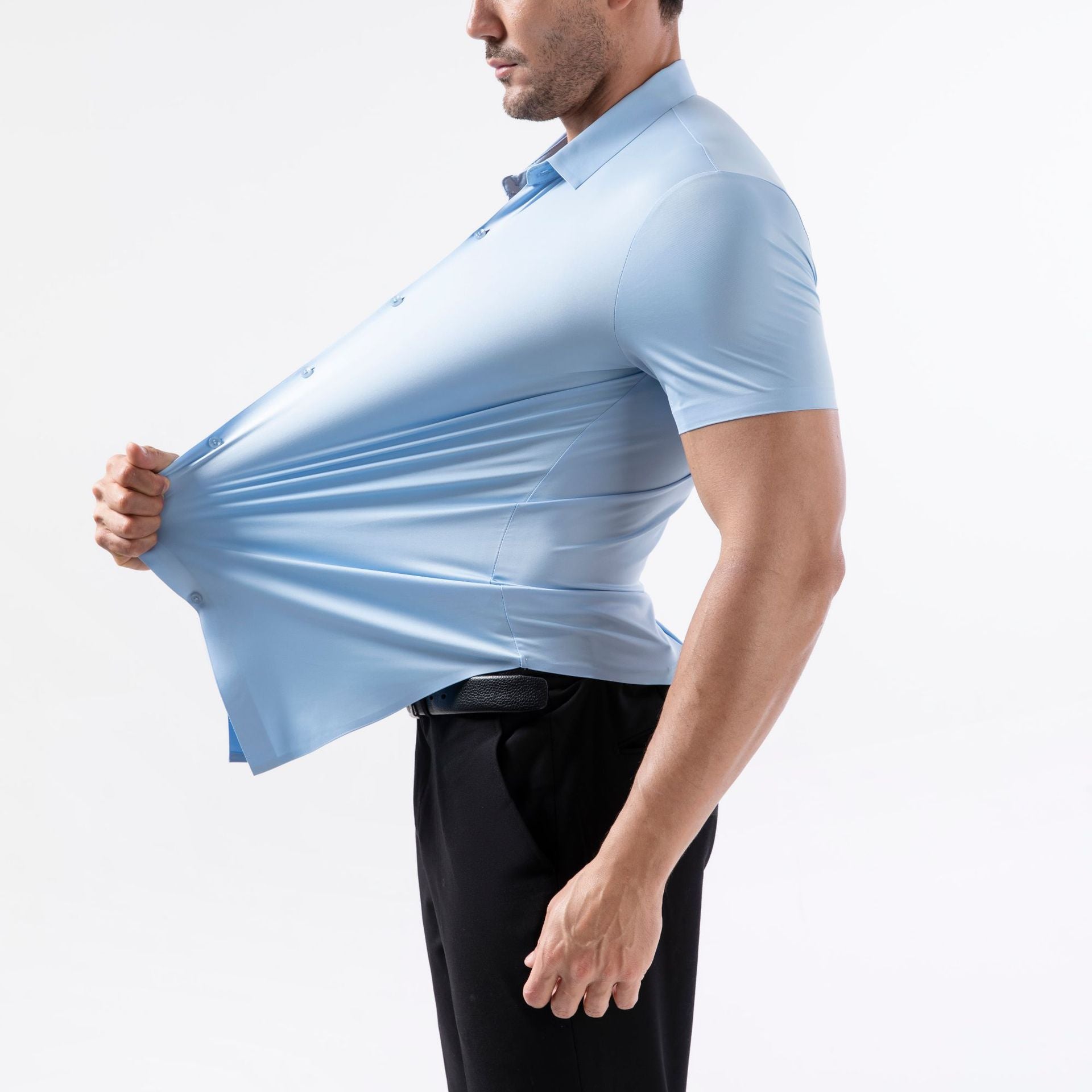 Men’s 16-Way Stretch Slim Fit Dress Shirt, Wrinkle-Free