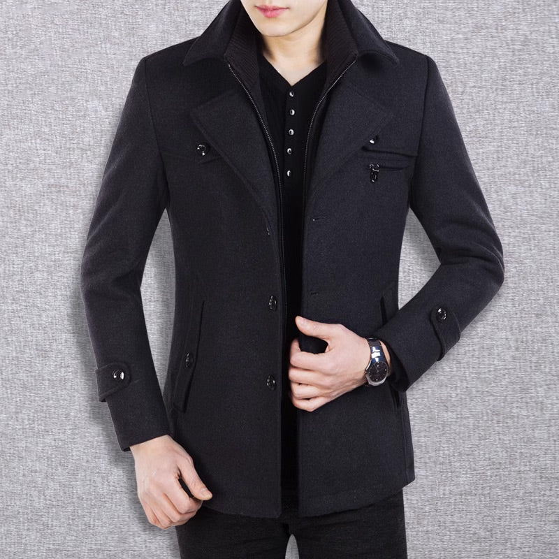 Classic Pure Wool Business Coat