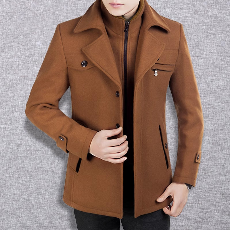 Classic Pure Wool Business Coat